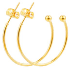 Conjunto de 10 pinos de brinco de aço inoxidável banhados a ouro 18K, 1520/25 mm, com argola…