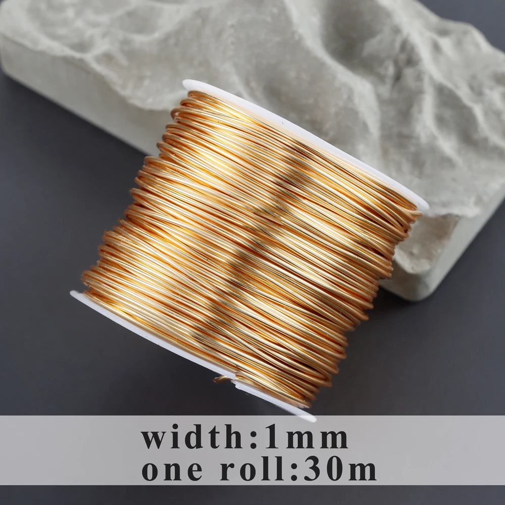 Fio de cobre, banhado em ouro 18k, não desbota, para fabricação de semijoias