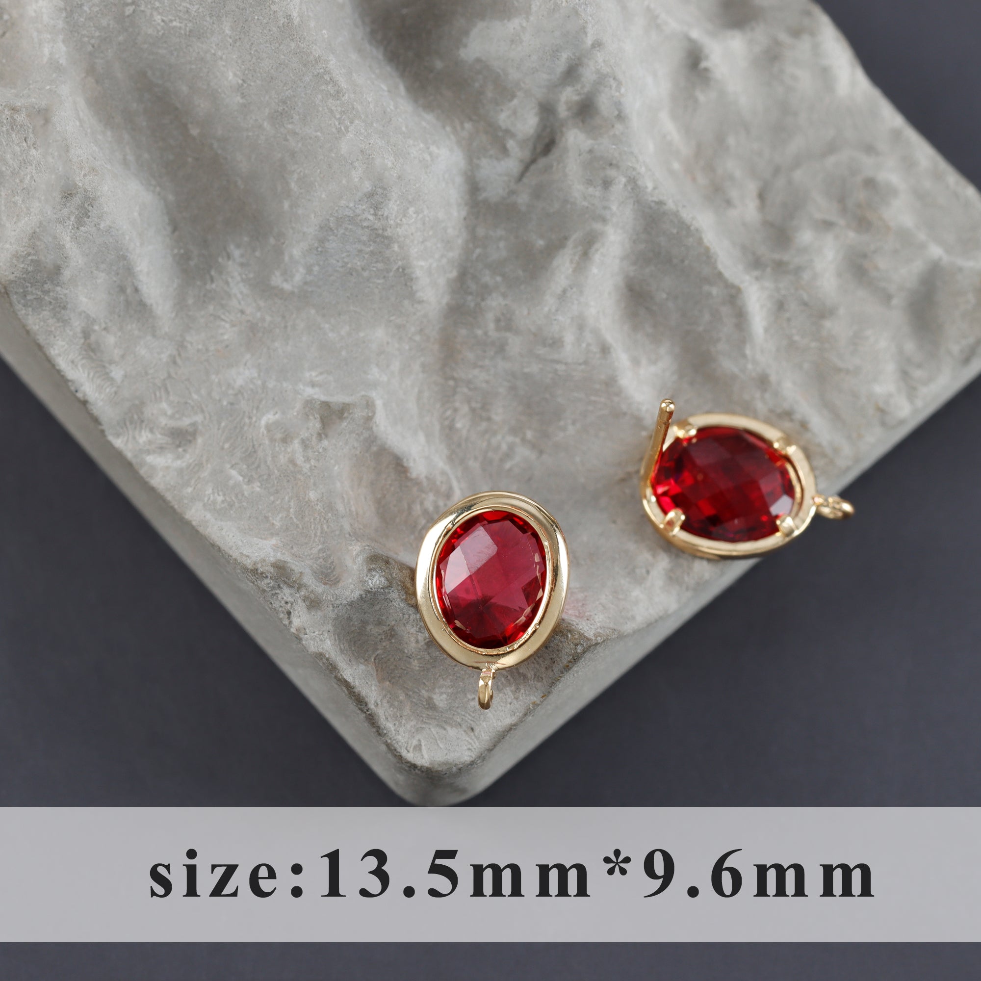 Acessórios de joias, brinco de tachas, banhado a ouro 18k, fabricação de joias, 6 pçs/lote