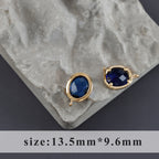 Acessórios de joias, brinco de tachas, banhado a ouro 18k, fabricação de joias, 6 pçs/lote