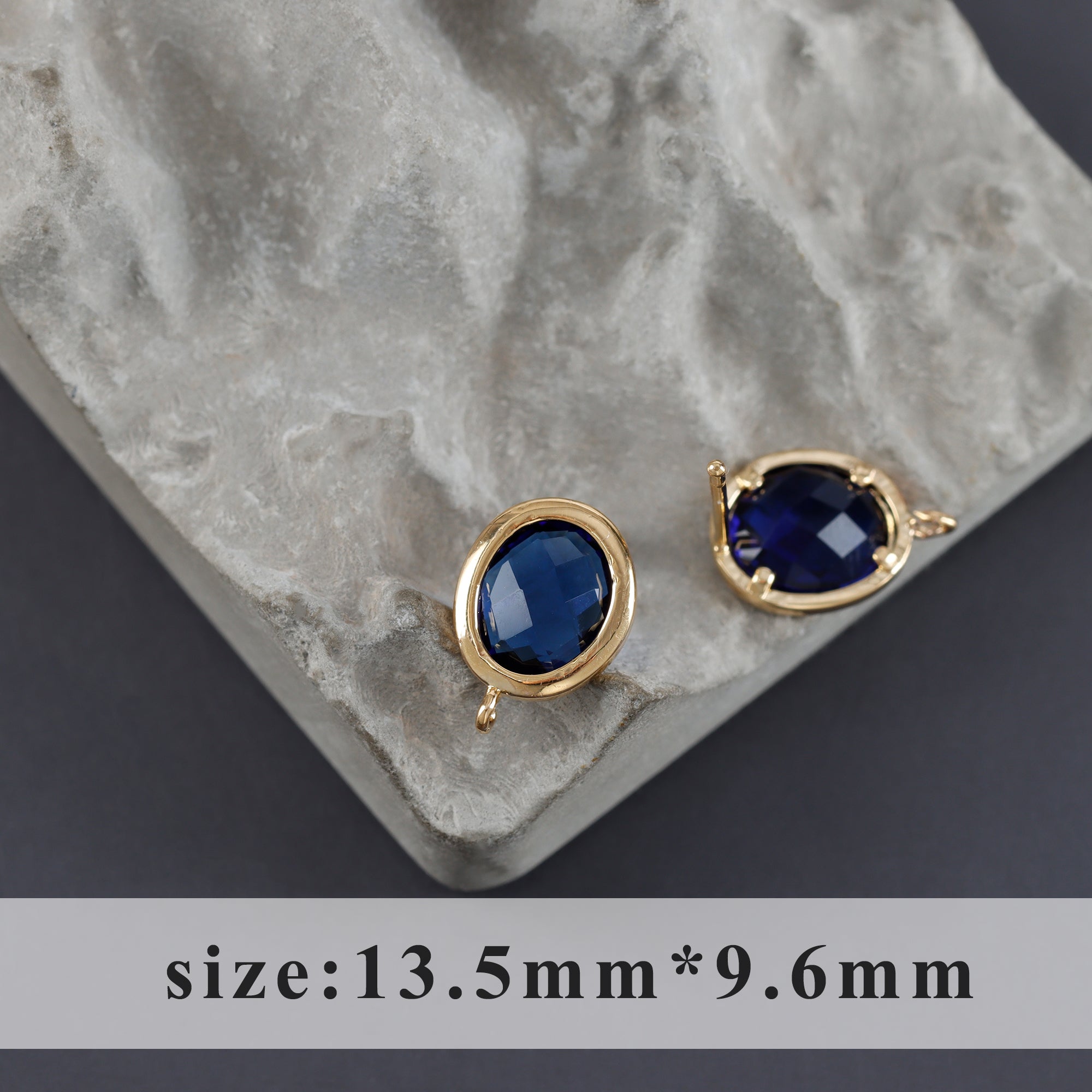 Acessórios de joias, brinco de tachas, banhado a ouro 18k, fabricação de joias, 6 pçs/lote