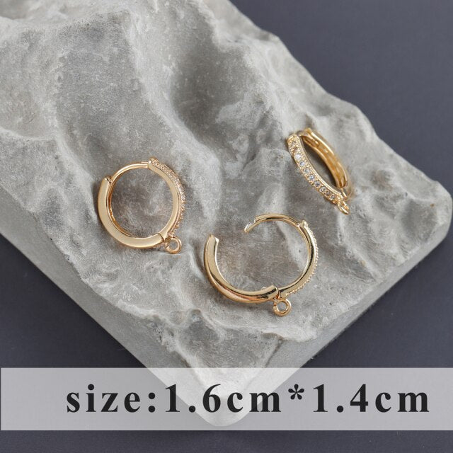 Ganchos de fecho (bases) de lagosta para fabricação de acessórios de joalheria, banhado a ouro 18k, 0,3 mícron, banhado a ródio, 10 peças cada lote