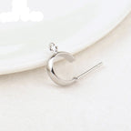 Lote com 10 Bases de brincos meio circulo de alta qualidade banhado a ouro 24 K com 10 mm e 11 mm para fazer acessórios em semijoias