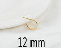 Base para Brincos Meia Lua lote com 10PCS com 12mm, 15mm ou 20mm  Banhado a Ouro 24K Para Fazer Jóias e Acessórios